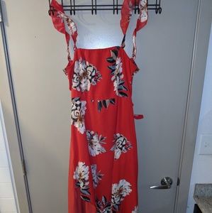 XL floral maxi with cut out back
